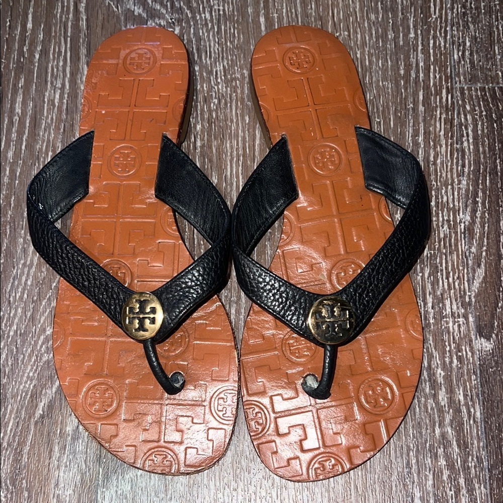 Tory Burch Black and Brown Women's Sandals